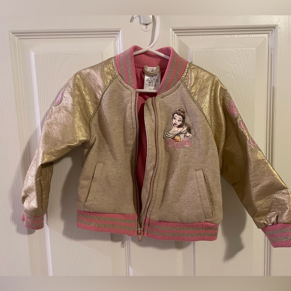 Disney Belle Varsity Jacket for Girls size 3 toddler